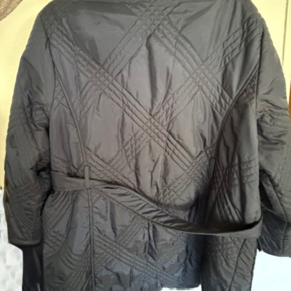 Tory Burch Jordana Dark Navy Quilted Coat 14 - Picture 8 of 8